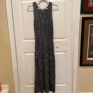 Love Fire Heathered Print Sleeveless Boho Maxi Dress